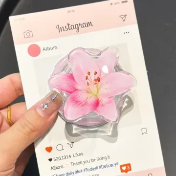 Gift For Her Glossy Flower Clear Floral For Women MagSafe Phone Grip
