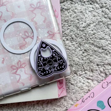 Meow Cat Planchette Funny Witchy Cat Lover Celestial Phone Grip