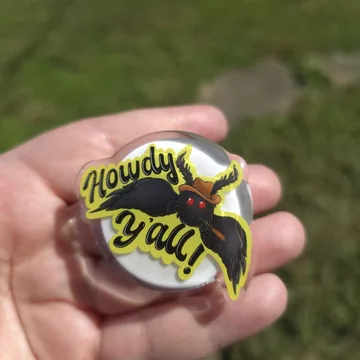 Mothman Howdy Y All Magnetic Cute Trendy Stylish Phone Grip