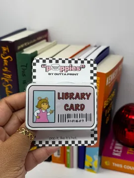 Library Card > Credit Card Poppie Book Stack MagSafe Phone Grip