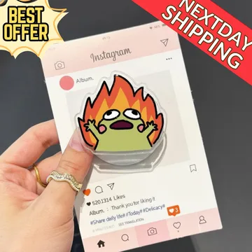 Panic Frog Funny Fire Meme Kindle Bookish Book Lover Phone Grip