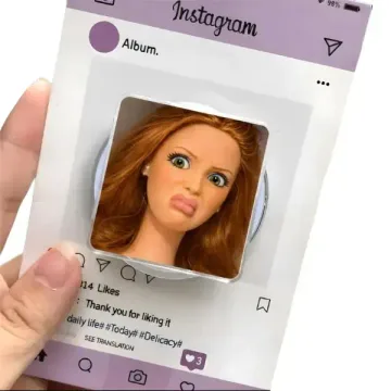 Funny Doll Face Disgusted Meme Kindle Sarcastic Reaction Phone Grip