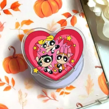 Super Girl Trio Kawaii Cartoon Hero Heart Pink Y2K MagSafe Phone Grip