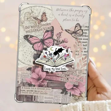 Living My Lives Dragon Books Kindle Book Lover Bookish Phone Grip