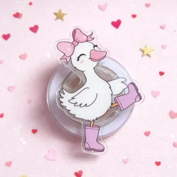 Goose Pink Bow Duck Kindle Bookish Book Lover MagSafe Phone Grip