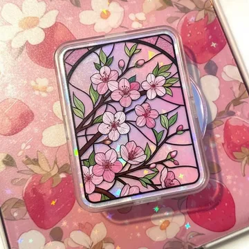Sakura Cherry Blossom Stained Glass Magnetic Cute Phone Grip