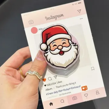 Santa Claus Popgrip Christmas Snowflake Magnetic Cute Phone Grip