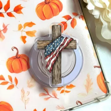 Christian 4th of July Faith Love Freedom Kickstand MagSafe Phone Grip