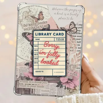 Library Card Sorry I M Fully Booked Kindle Book Book Stack Phone Grip