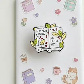 Bookish So Many Books So Little Time Floral Reading Gift Phone Grip