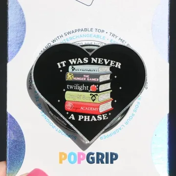 Y2K Heart Kindle YA Book Lover Bookish Retro Checkerboard Phone Grip