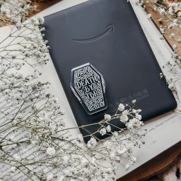 Death by TBR Coffin Kindle Bookish Tech Book Lover Phone Grip