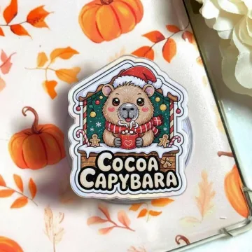Cocoa Capybara Christmas Winter Santa Snowflake MagSafe Phone Grip