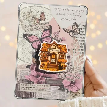 Bookstore in Fall Pumpkins Magic Halloween Spooky Phone Grip