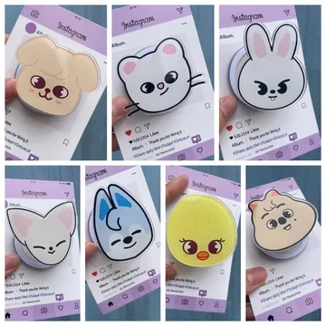 Animal Cartoon Kawaii Pendant Chibi Smiley Magnetic Phone Grip