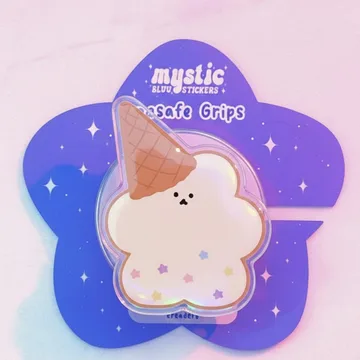 Kawaii Bear Ice Cream Cloud Chibi Smiley Cute MagSafe Phone Grip