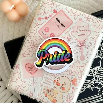 Rainbow Pride Typography Colorful Arch Text Queer Phone Grip