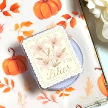 Lilies Stamp Vintage Floral Cute Trendy Stylish MagSafe Phone Grip