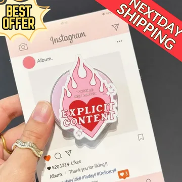Explicit Content Warning Heart Flame Valentine Cupid Phone Grip