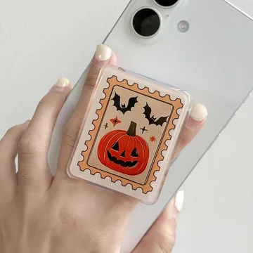 Pumpkins Halloween Spooky Magnetic Cute Trendy Stylish Phone Grip