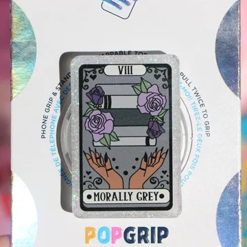 Morally Grey Tarot Card Glitter Book Lover Gift Kindle Phone Grip