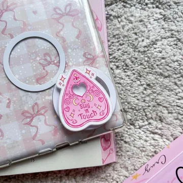 Pink Planchette Magnetic Cute Trendy Stylish Phone Grip