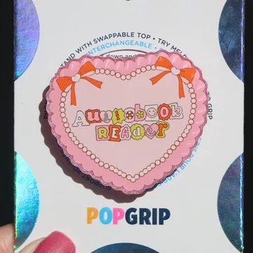 Pink Heart Book Lover Kindle Bookish Valentine Cupid Phone Grip