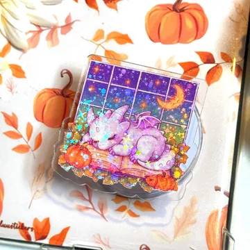 Holographic Dragon Cozy Book Pumpkins Halloween MagSafe Phone Grip