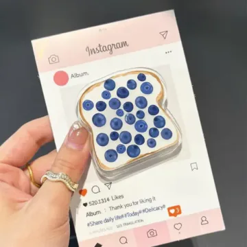Blueberry Toast Magnetic Cute Trendy Stylish Phone Grip
