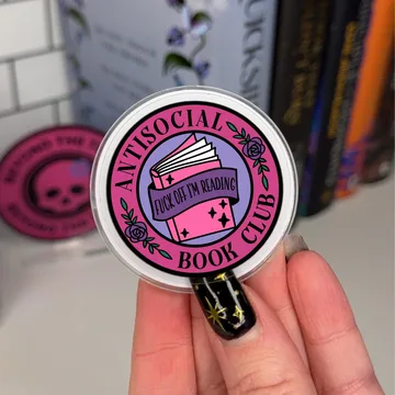 Antisocial Book Club Bookworm Born To Read Magnetic Phone Grip