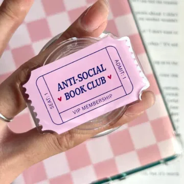 Anti Social Book Club Kindle with Bookish Gifts for Reader Phone Grip