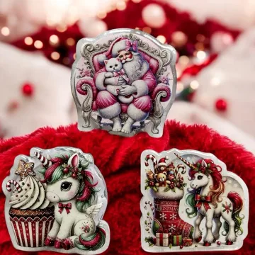 Christmas Unicorn Santa Unicorn Snowflake Dragon Mermaid Phone Grip