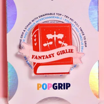 Fantasy Girlie Book Sparkly Pink Kindle Bookish Book Lover Phone Grip