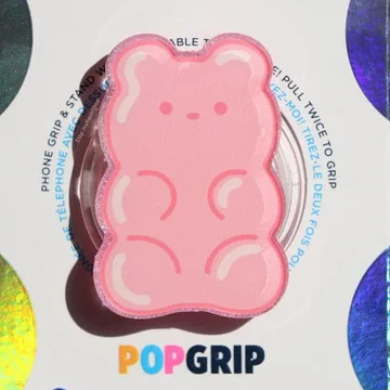 Pink Gummy Bear Kindle Glitter Bookish Book Lover Phone Grip
