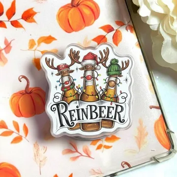 Funny Christmas Reinbeer Bottle Reindeer Santa Snowflake Phone Grip