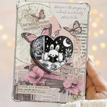 Cozy Dreamy Moonlight Bunny Reader Starry Night Reading Phone Grip