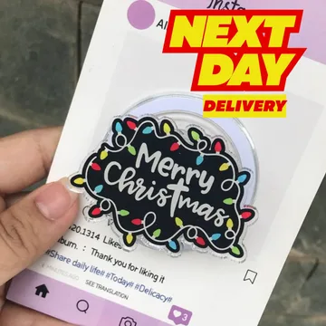 Merry Christmas Lights Christmas Santa Snowflake MagSafe Phone Grip