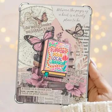 Support Your Local Library Floral Book Kindle Books Bookish Phone Grip