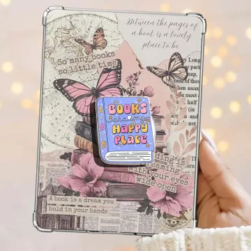 Books Are My Happy Place Kindle Bookish Kindle Book Lover Phone Grip