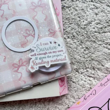 I Can Survive Reading Material Bookish Reader for Kindle Phone Grip