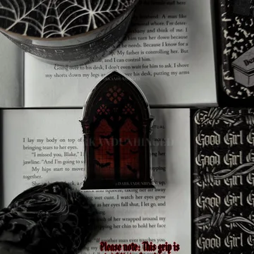 Vampire Window Kindle Gothic Girl Skull Bookish Book Lover Phone Grip
