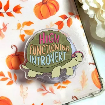 Funny Turtle High Functioning Introvert Kickstand MagSafe Phone Grip