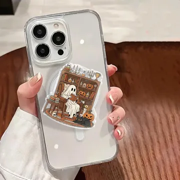 Halloween Ghost Spooky Pumpkin Cute Trendy MagSafe Phone Grip