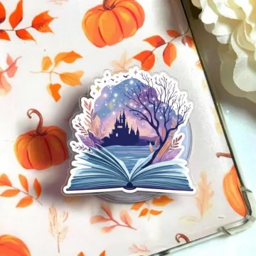 Fairy Tale Book Magical Castle and Tree Enchanting MagSafe Phone Grip