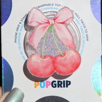 Coquette Cherry Kindle Sparkly Bookish Book Lover Phone Grip