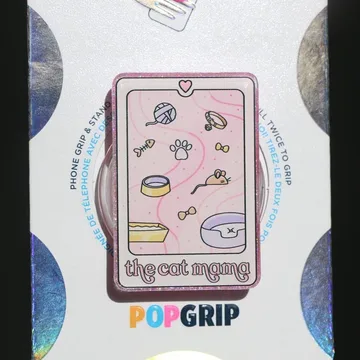 Cat Mama Tarot Card Pink Kindle Bookish Book Lover Phone Grip