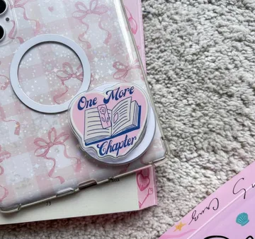 One More Chapter Heart Reading Quote Let Me Read Valentine Phone Grip