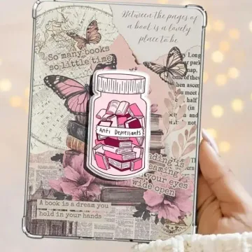 Book Therapy Bottle Magnetic Cute Trendy Stylish Phone Grip