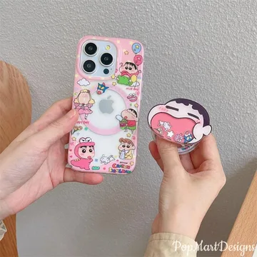 Kawaii Cartoon Character Chibi Smiley Magnetic Cute Phone Grip