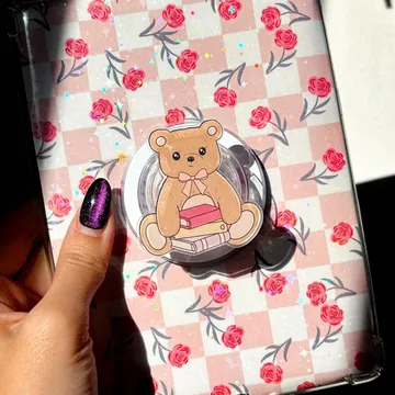 Coquette Kindle Bookish Kindle Bookish Merch Teddy Bear Phone Grip